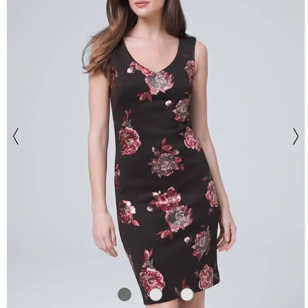 BRAND NEW STELLA &JULIE FLORAL SCUBA KNIT SHEATH DRESS
